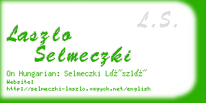 laszlo selmeczki business card